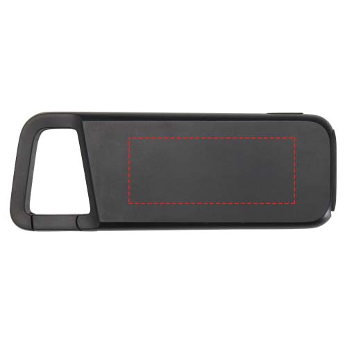 Alkes waterbestendige powerbank van 5000 mAh 12 W van gerecycled plastic met karabijnhaak