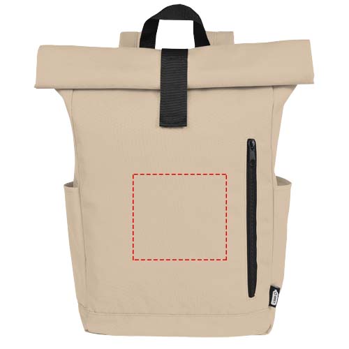 Byron 15,6" rugzak van GRS RPET met opgerolde bovenkant 18 L