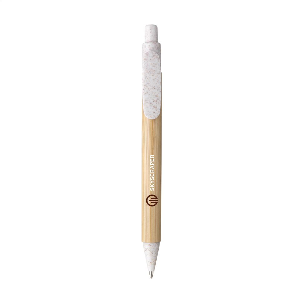 Bamboo Wheat Pen tarwestro pennen - Wit