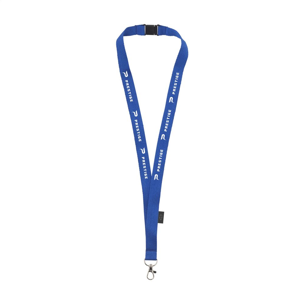 Lanyard Safety GRS RPET 2 cm keycord - Blauw