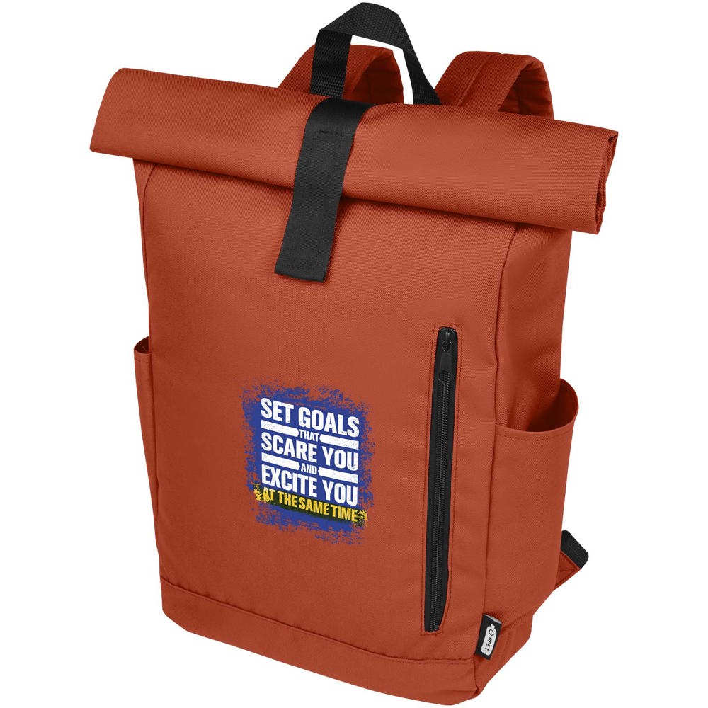 Byron 15,6" rugzak van GRS RPET met opgerolde bovenkant 18 L