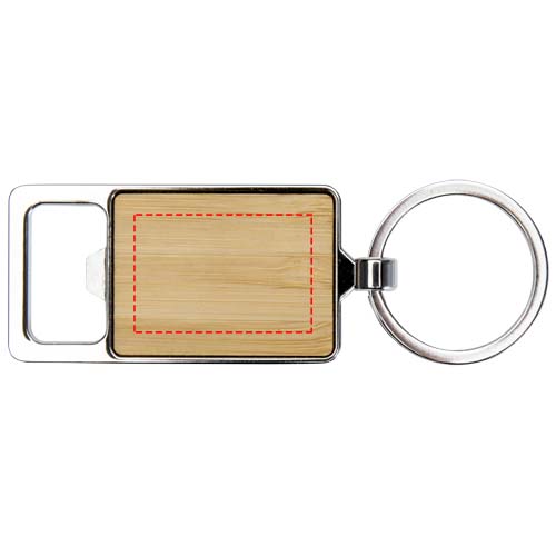 Snapper sleutelhanger met flesopener van bamboe