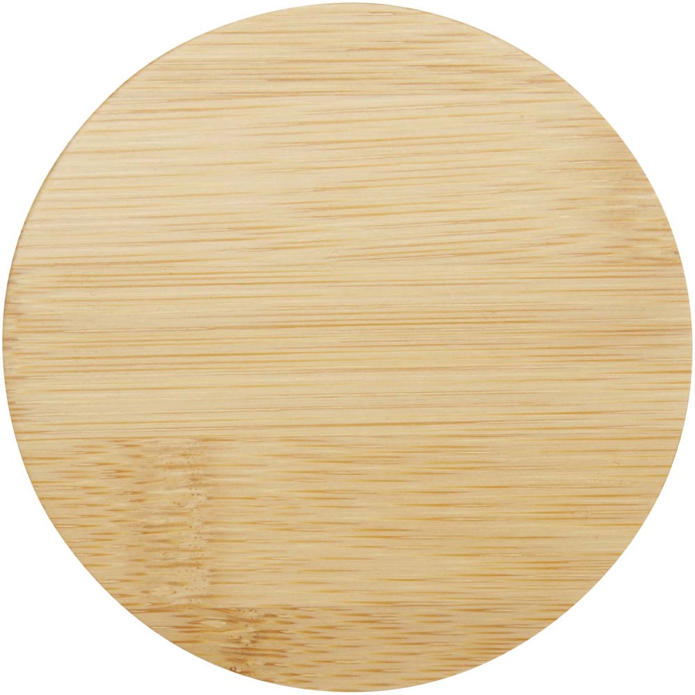 Leona 350 ml glazen beker met bamboe deksel