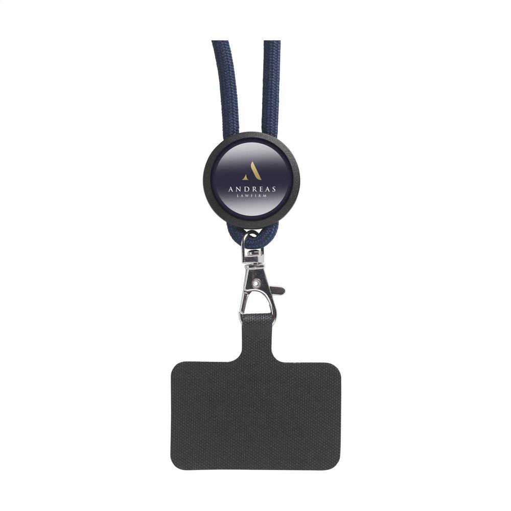 Lace Lanyard GRS RPET 0,5 cm telefoonkeycord