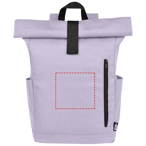 Byron 15,6" rugzak van GRS RPET met opgerolde bovenkant 18 L