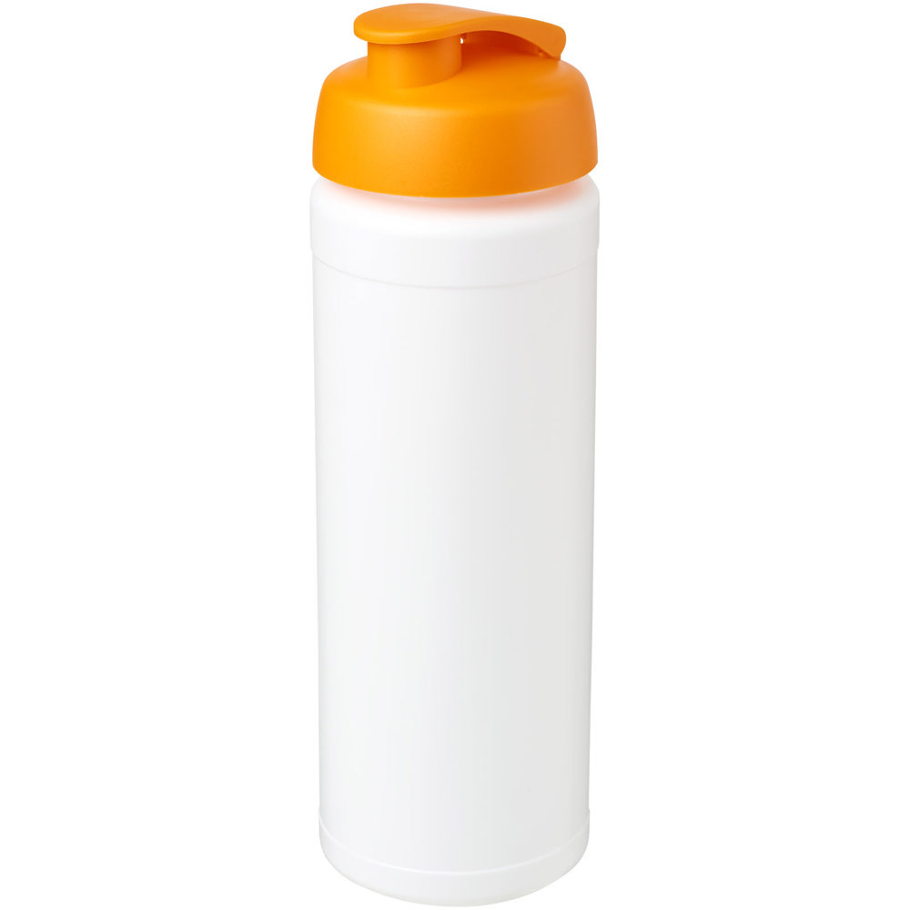 Baseline® Plus grip 750 ml sportfles met flipcapdeksel - Wit, Oranje